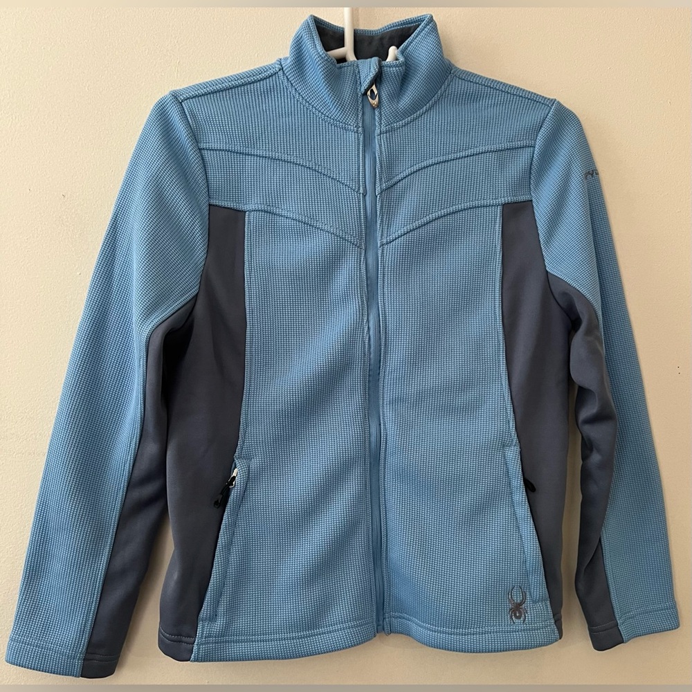 Spyder Women’s Bandita Full Zip Sweater Size Medium Color Blue/Grey